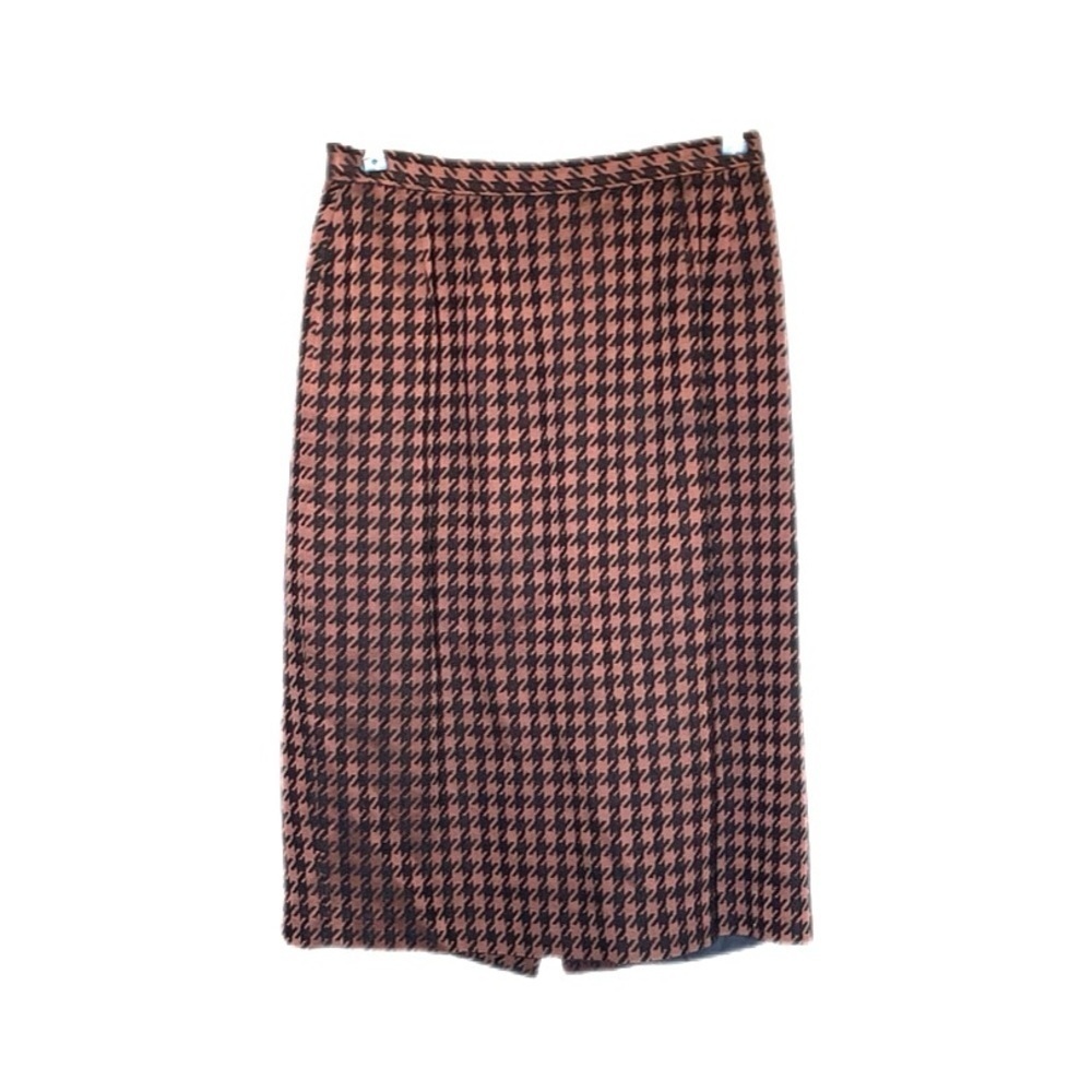 Albert Nipon Suit Vintage 2 Piece Skirt Set Wool Blend brown and black women’s 8 - Picture 5 of 16